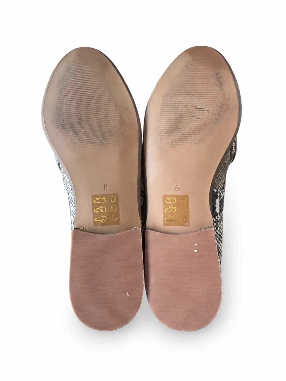 Madewell Alex Snake Print Leather Penny Loafers Size 8